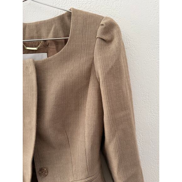 L.K. Bennett London Light Brown Cropped Blazer - Size US 2 - Picture 4 of 5